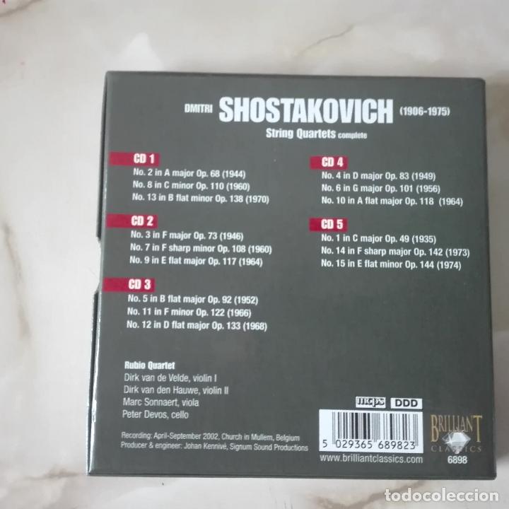 CDs de m&uacute;sica: shostakovich string quartets complete 5 cd box rubio quartet brillant classics 2002 - Foto 3