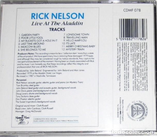 CDs de m&uacute;sica: Rick Nelson - Live at the Aladdin - CD - Foto 2