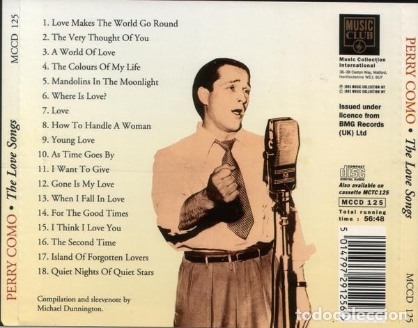 CDs de m&uacute;sica: Perry Como - The Love Songs - CD - Foto 2