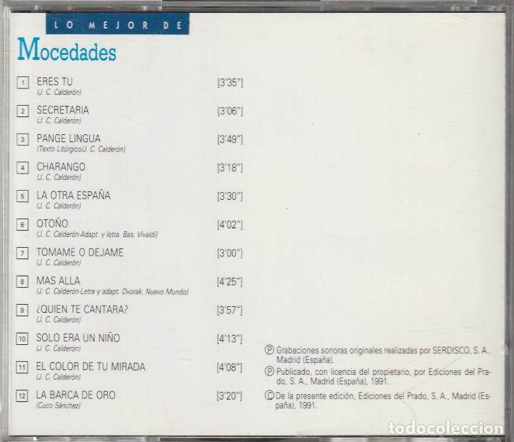 CDs de m&uacute;sica: MOCEDADES - LO MEJOR (CD EDICIONES EL PRADO 1991) - Foto 2