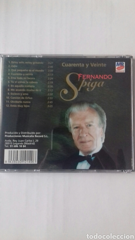 CDs de m&uacute;sica: Fernando Spiga. Cuarenta y veinte - Foto 2