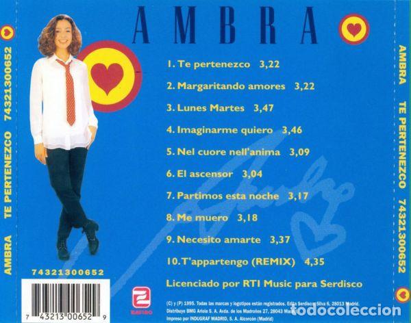 CDs de m&uacute;sica: Ambra - Te Pertenezco - CD - Foto 2