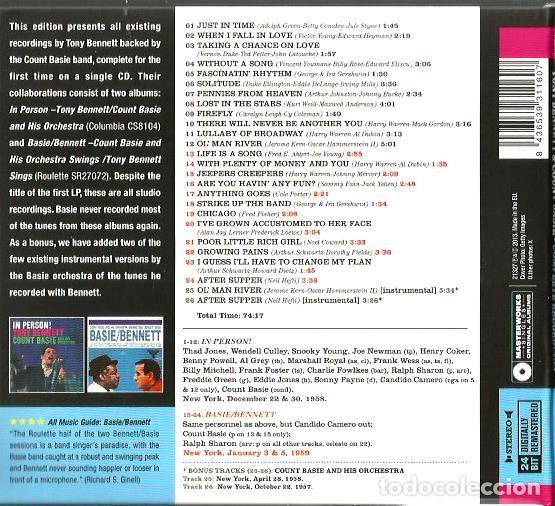 CDs de m&uacute;sica: CD TONY BENNETT & COUNT BASIE : COMPLETE RECORDINGS ( 26 TRACKS ) - Foto 2