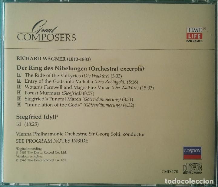 CDs de m&uacute;sica: GREAT COMPOSERS - WAGNER - CD - Foto 2