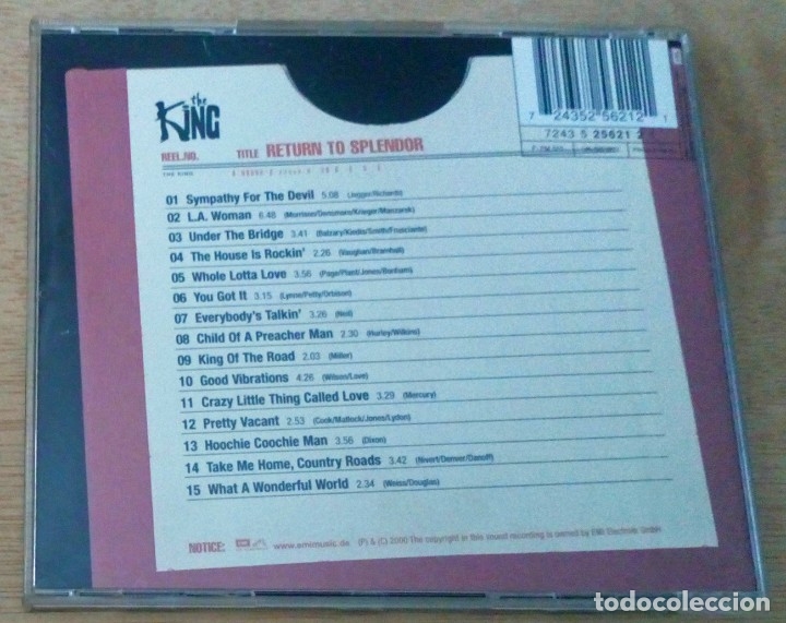 CDs de m&uacute;sica: Return To Splendor / The King / CD / EMI 2000 - Foto 3