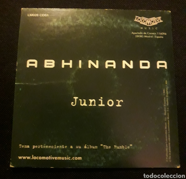 CDs de m&uacute;sica: Abhinanda CD Single promo Junior - Foto 2