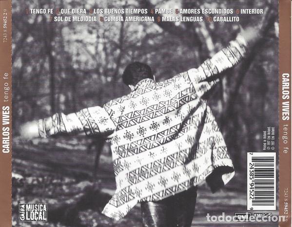 CDs de m&uacute;sica: Carlos Vives - Tengo Fe - CD - Foto 2