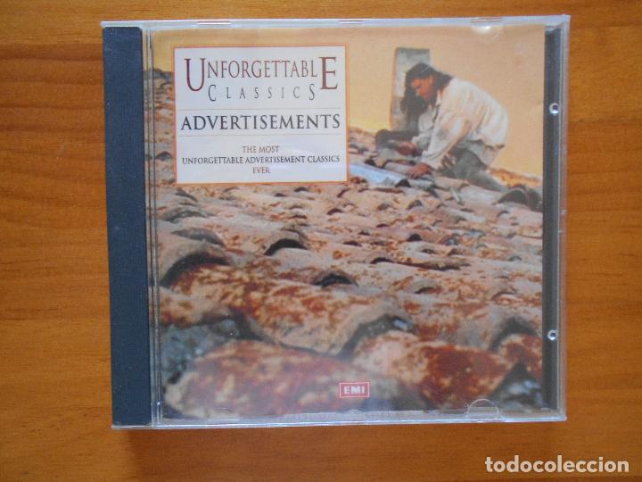 CDs de m&uacute;sica: CD UNFORGETTABLE CLASSICS ADVERTISEMENTS (3S) - Foto 1