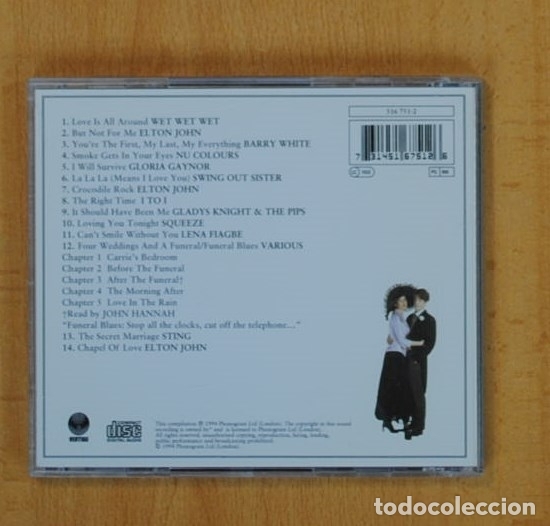 CDs de m&uacute;sica: VARIOS - FOUR WEDDINGS & A FUNERAL - BSO - CD - Foto 2