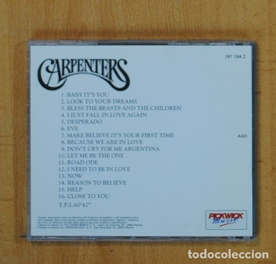 CDs de m&uacute;sica: CARPENTERS - TREASURES - CD - Foto 2