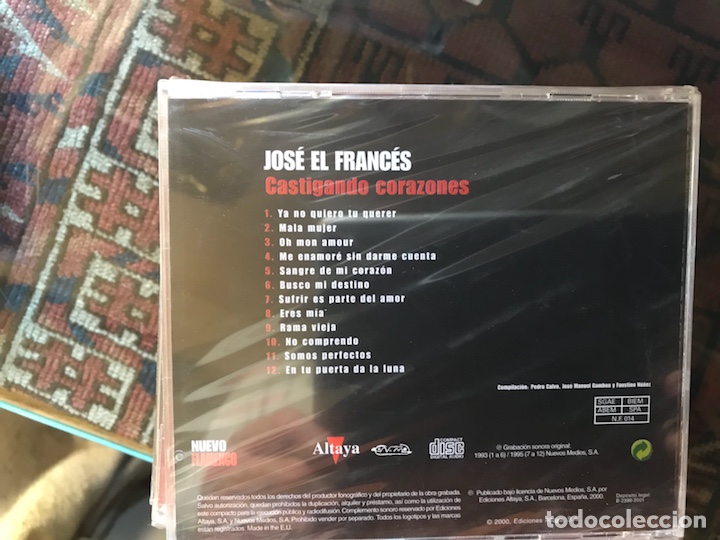 CDs de m&uacute;sica: Castigando corazones. Jos&eacute; el franc&eacute;s - Foto 2