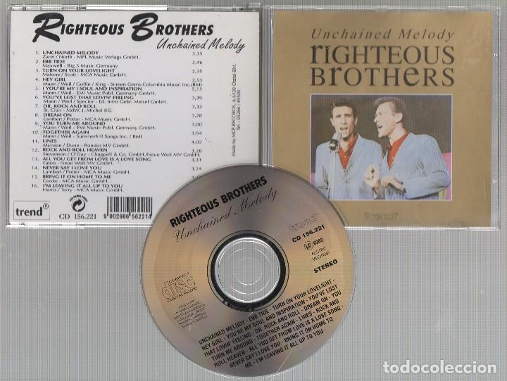 CDs de m&uacute;sica: RIGHTEOUS BROTHERS Unchained Melody CD 1991 Compilation - Foto 1