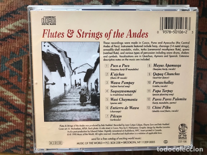 CDs de m&uacute;sica: Flutes & Strings of the Andes - Foto 2