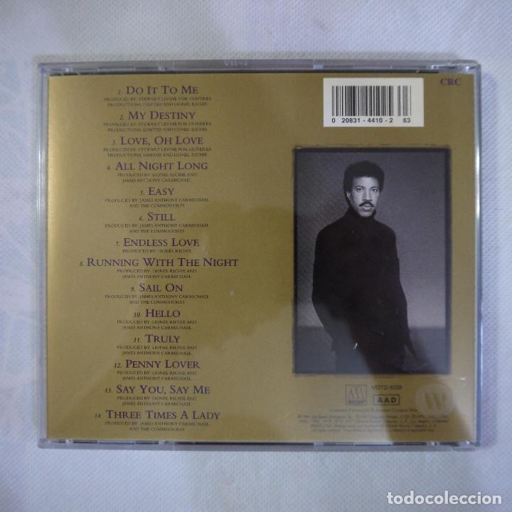 CDs de m&uacute;sica: LIONEL RICHIE - BACK TO FRONT - CD 1992 - Foto 3