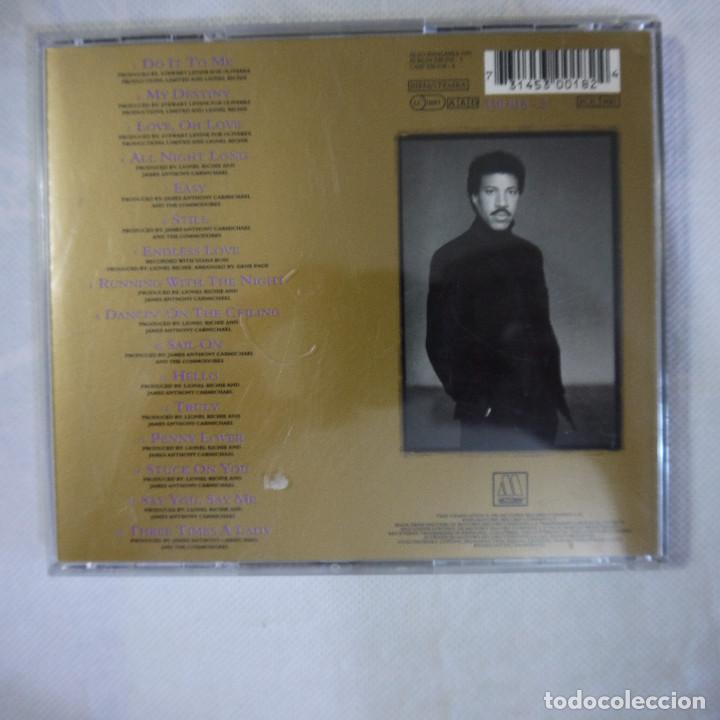 CDs de m&uacute;sica: LIONEL RICHIE - BACK TO FRONT - CD 1992 - Foto 3