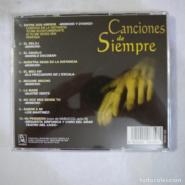 CDs de m&uacute;sica: CANCIONES DE SIEMPRE - PERFIDIA, EL RELOJ, LA MARE&hellip; CD 1998 - Foto 3