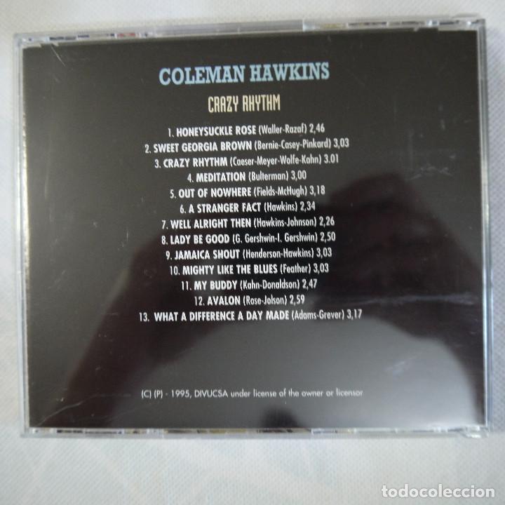 CDs de m&uacute;sica: COLEMAN HAWKINS - CRAZY RHYTHM - CD 1995 - Foto 3