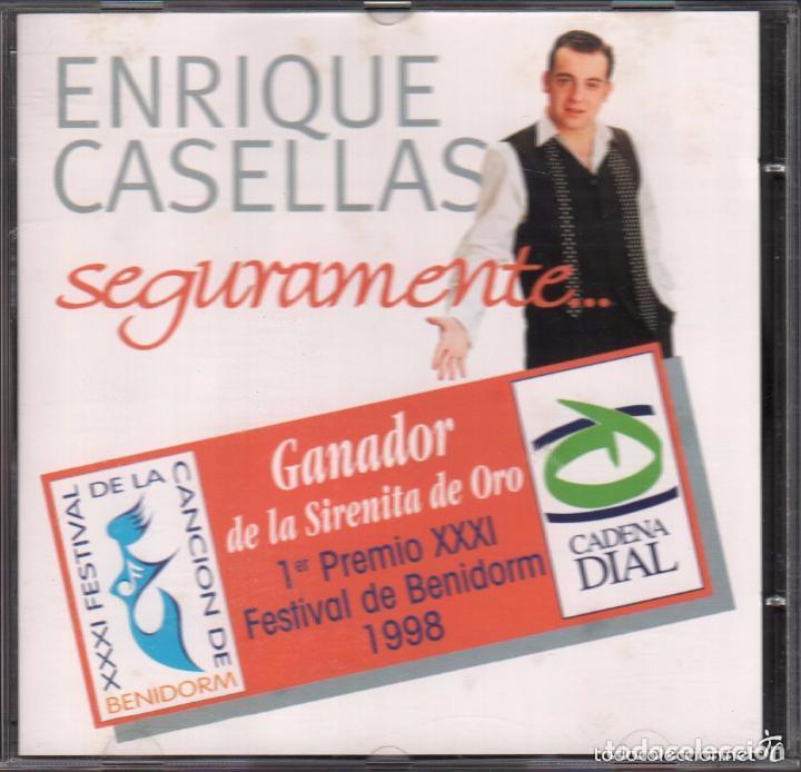 CDs de m&uacute;sica: ENRIQUE CASELLAS - SEGURAMENTE... CD SINGLE DE 1998 RF-991 - Foto 1