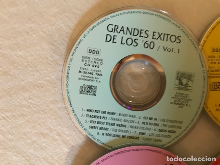 CDs de m&uacute;sica: Grandes &eacute;xitos de los 60. 8 CD&rsquo;s - Foto 3