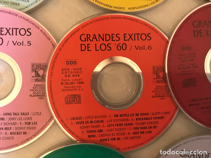 CDs de m&uacute;sica: Grandes &eacute;xitos de los 60. 8 CD&rsquo;s - Foto 8