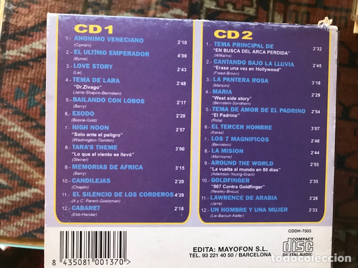 CDs de m&uacute;sica: Los grandes &eacute;xitos del cine. 2 CD&rsquo;s - Foto 2