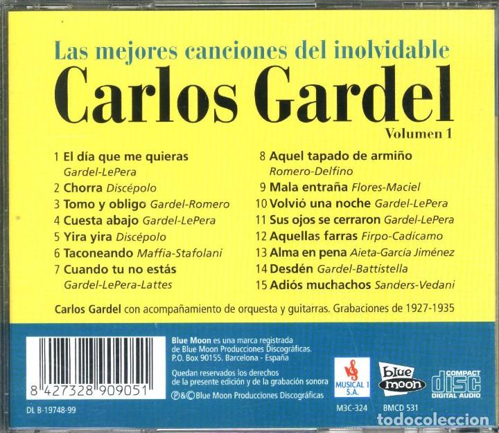 CDs de m&uacute;sica: CARLOS GARDEL 15 grandes exitos cd - Foto 2