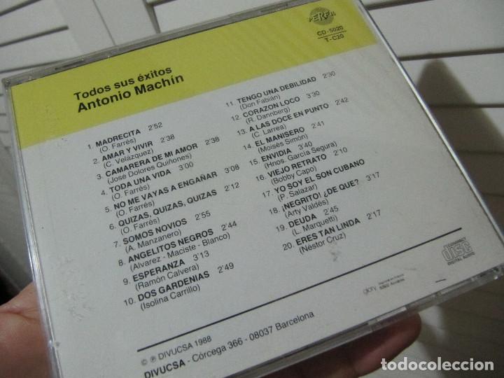 CDs de m&uacute;sica: ANTONIO MACHIN TODOS SUS EXITOS CD DE 1988 - Foto 2