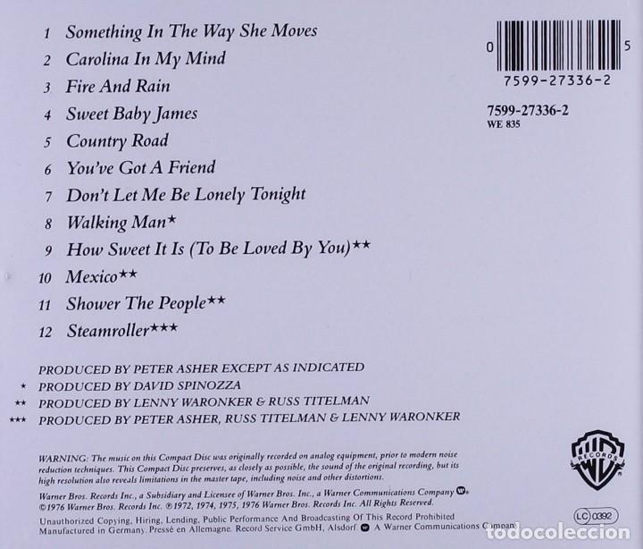 CDs de m&uacute;sica: JAMES TAYLOR GREATEST HITS COMO NUEVO. - Foto 3