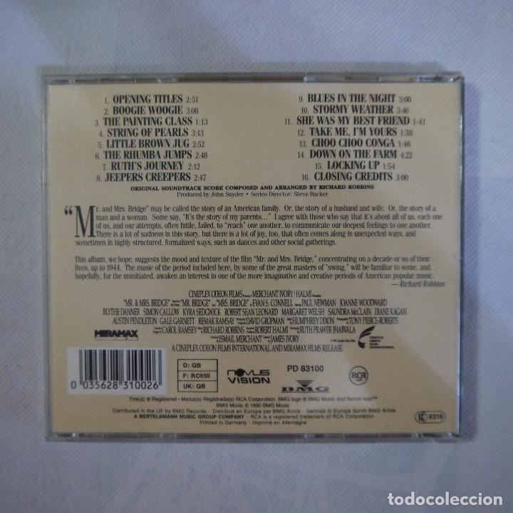 CDs de m&uacute;sica: BSO MR. & MRS. BRIDGE - EL SE&Ntilde;OR Y LA SE&Ntilde;ORA BRIDGE - CD - Foto 3