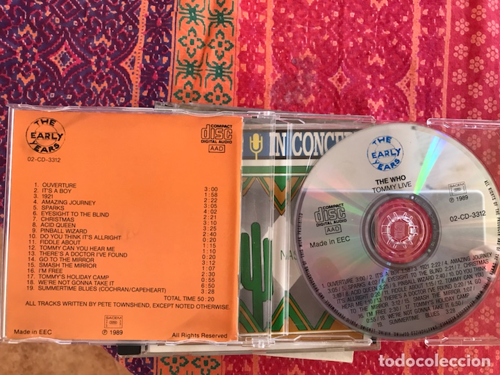 CDs de m&uacute;sica: Tommy Live. The Who - Foto 2