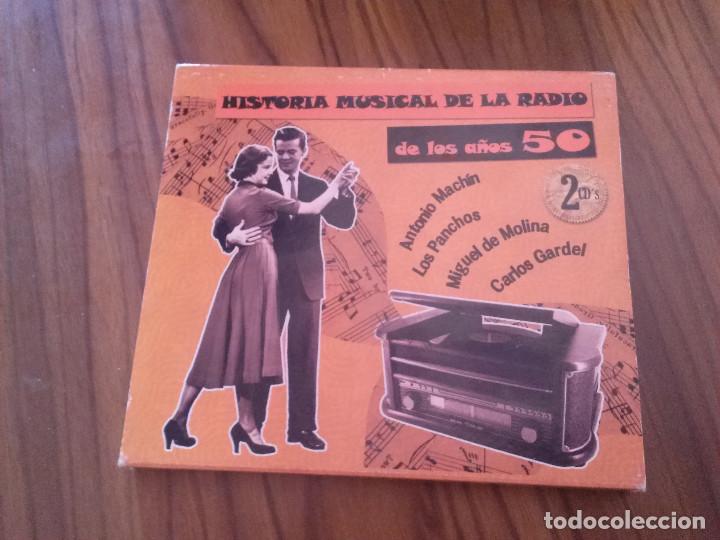 Music CDs: HISTORIA MUSICAL DE LA RADIO. DE LOS A&Ntilde;OS 50. DOBLE CD EN BUEN ESTADO. SOBRECUBIERTA CART&Oacute;N