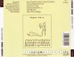 CDs de m&uacute;sica: LEONARD COHEN GREATEST HITS CON LIBRETO IMPECABLE - COMO NUEVO. - Foto 3