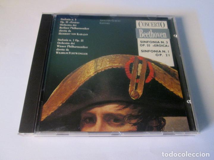 CDs de M&uacute;sica: CONCERTO BEETHOVEN - SINFONIA N&ordm; 3 OP 55 EROICA SIFONIA N&ordm; 1 OP 21 - CD- ARMANDO CURCIO 1989 PROMO