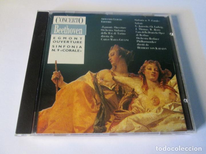 CDs de M&uacute;sica: CONCERTO BEETHOVEN - EGMONT OUVERTURE SINFONIA 9 CORALE - CD- ARMANDO CURCIO 1989 FRANCE PROMO
