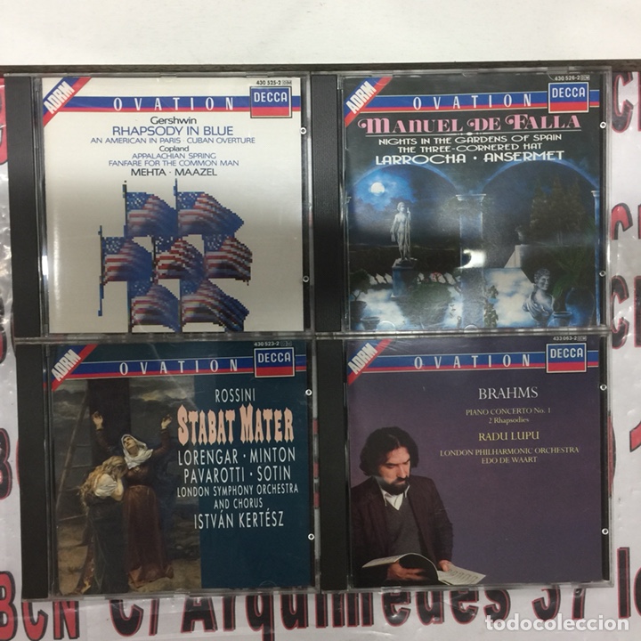 CDs de m&uacute;sica: Lote 4 CDS Ovation - Brahms - Rossini - Manuel de falla -Gershwin - Foto 1