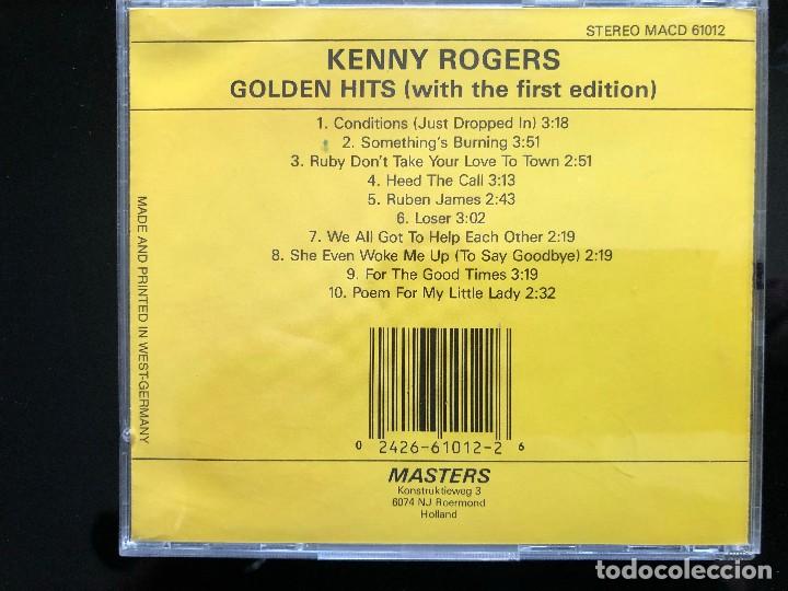 CDs de m&uacute;sica: Kenny Rogers Golden hits cd - Foto 2