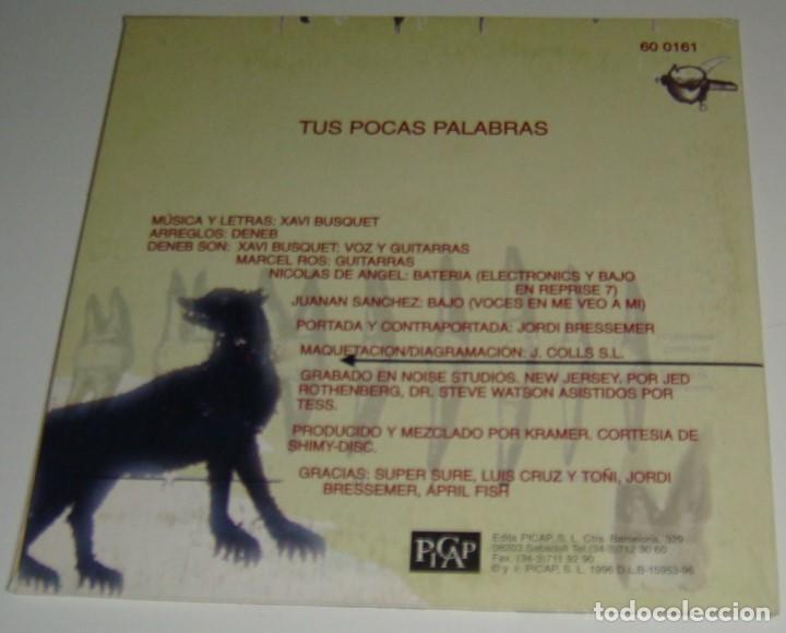 CDs de m&uacute;sica: CD SINGLE - DENEB - TUS POCAS PALABRAS - DENEB - Foto 2