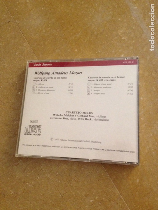 CDs de m&uacute;sica: Cuarteto melos / Mozart - Cuartetos de cuerda - - Foto 3
