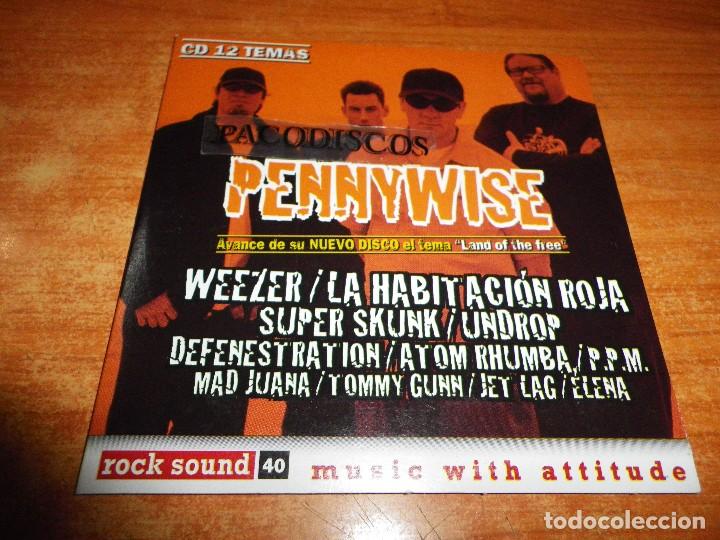CDs de m&uacute;sica: ROCK SOUND 40 CD ALBUM PROMO CARTON PENNYWISE WEEZER LA HABITACION ROJA JET LAG UNDROP 12 TEMAS