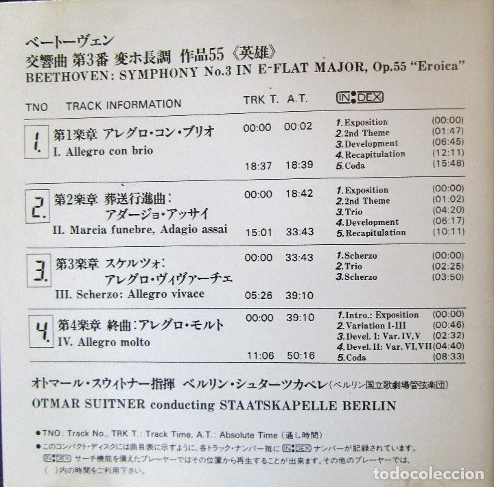 CDs de m&uacute;sica: BEETHOVEN - SYMPHONY N&ordm; 3 (EROICA) OTMAR SITNER. CD IMPECABLE - Foto 2