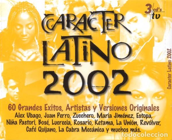 CDs de m&uacute;sica: Various &lrm;&ndash; Car&aacute;cter Latino 2002 --triple cd - Foto 1