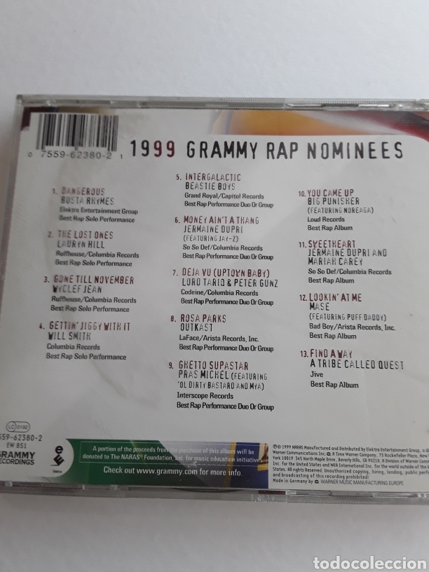 CDs de m&uacute;sica: Grammy rap nominees 1999 - Foto 2