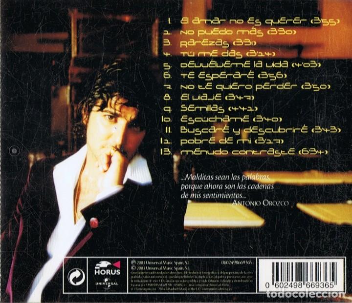 CDs de m&uacute;sica: ANTONIO OROZCO &uml;SEMILLA DEL SILENCIO&uml; (CD) - Foto 2