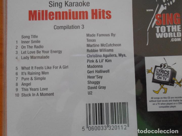 CDs de m&uacute;sica: CD SING KARAOKE - MILLENNIUM HITS 3 (5F2) - Foto 2