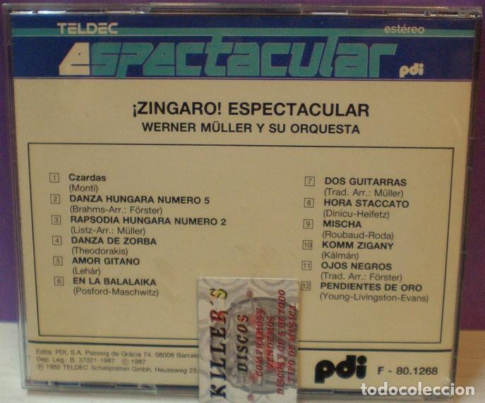 CDs de m&uacute;sica: Werner Muller y su Orquesta - &iexcl;Z&iacute;ngaro! Espectacular - CD de 1987 - Foto 2