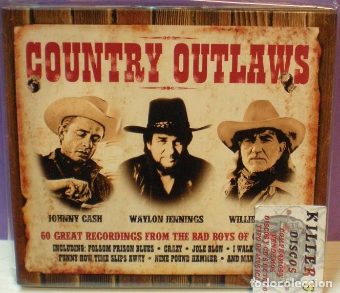 CDs de m&uacute;sica: Country Outlaws - 60 Great Recordings From The Bad Boys Of Country - 3xCDs