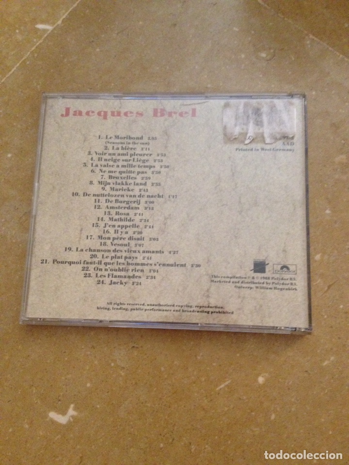CDs de m&uacute;sica: Jacques Brel. De 24 grootste successen (CD) - Foto 3