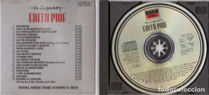 CDs de m&uacute;sica: THE LEGENDARY EDITH PIAF  (CD) - Foto 2