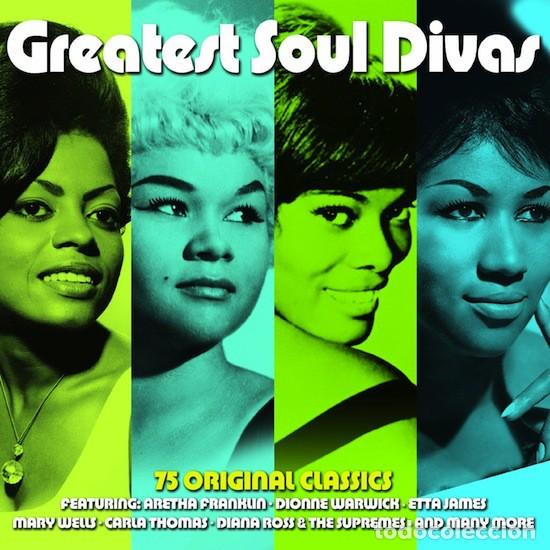 CDs de m&uacute;sica: Greatest Soul Divas - 75 Original Classics - 3xCD Digipack - NUEVO!
