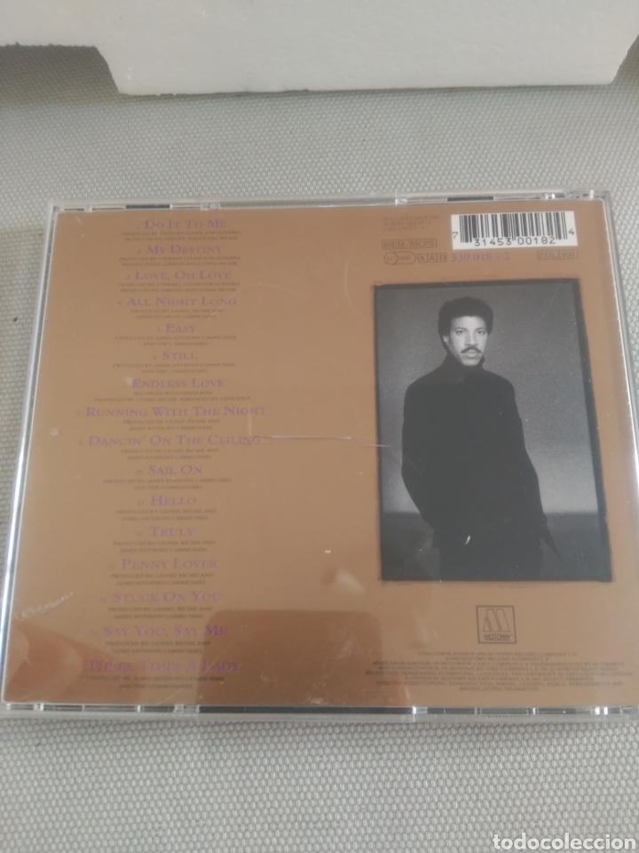 CDs de m&uacute;sica: Back to front, Lionel Richie - Foto 2